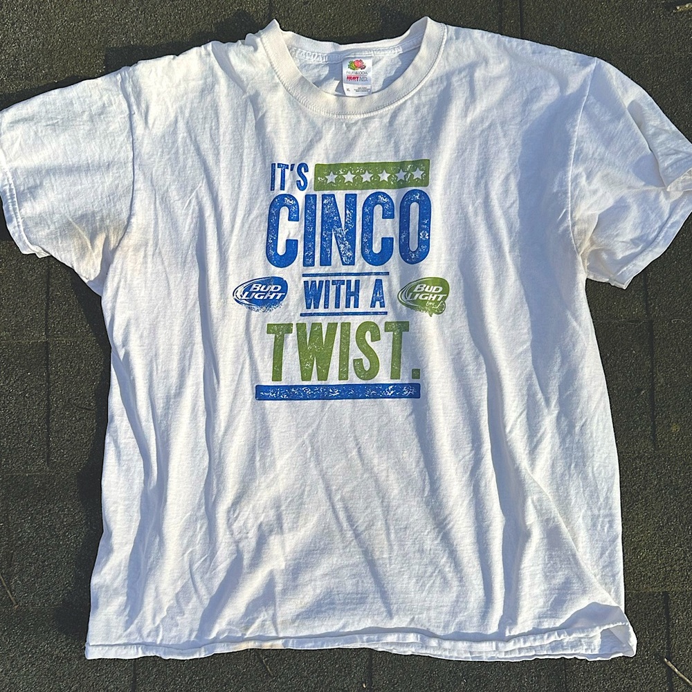 00’s Budlight Lime Cinco de Mayo promo-tshirt